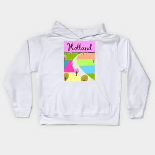 Holland Vintage style travel poster Kids Hoodie